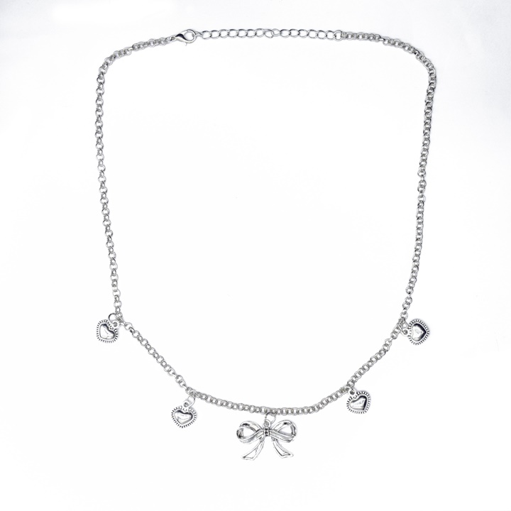 [HCM]Dây Chuyền Vòng Cổ Choker Dây Nhiễn Hình Nơ Và Trái Tim Phong Cách Hàn Quốc - Vani Store