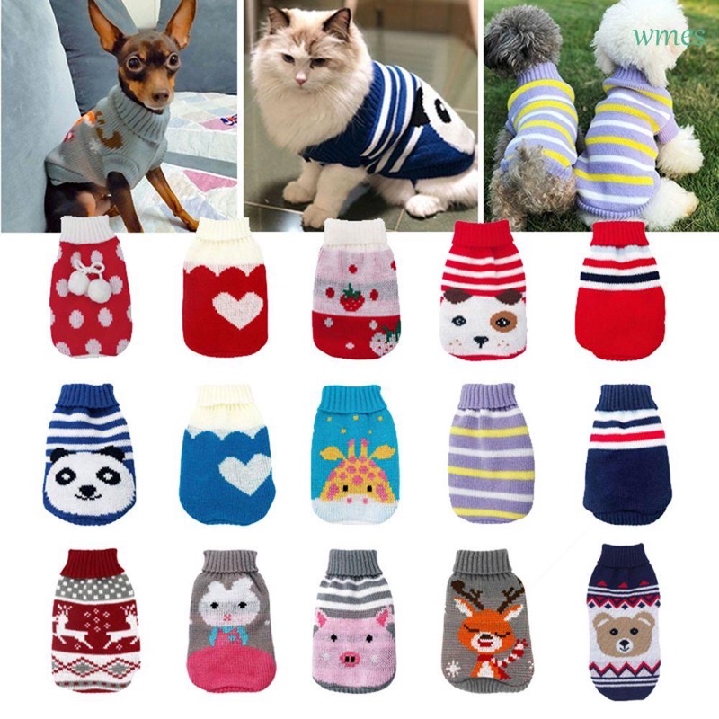 Áo Len Cổ Lọ Dệt Kim Cho Thú Cưng 🧶 Áo Len Siêu Xinh Cho Chó Mèo 🐶🐱