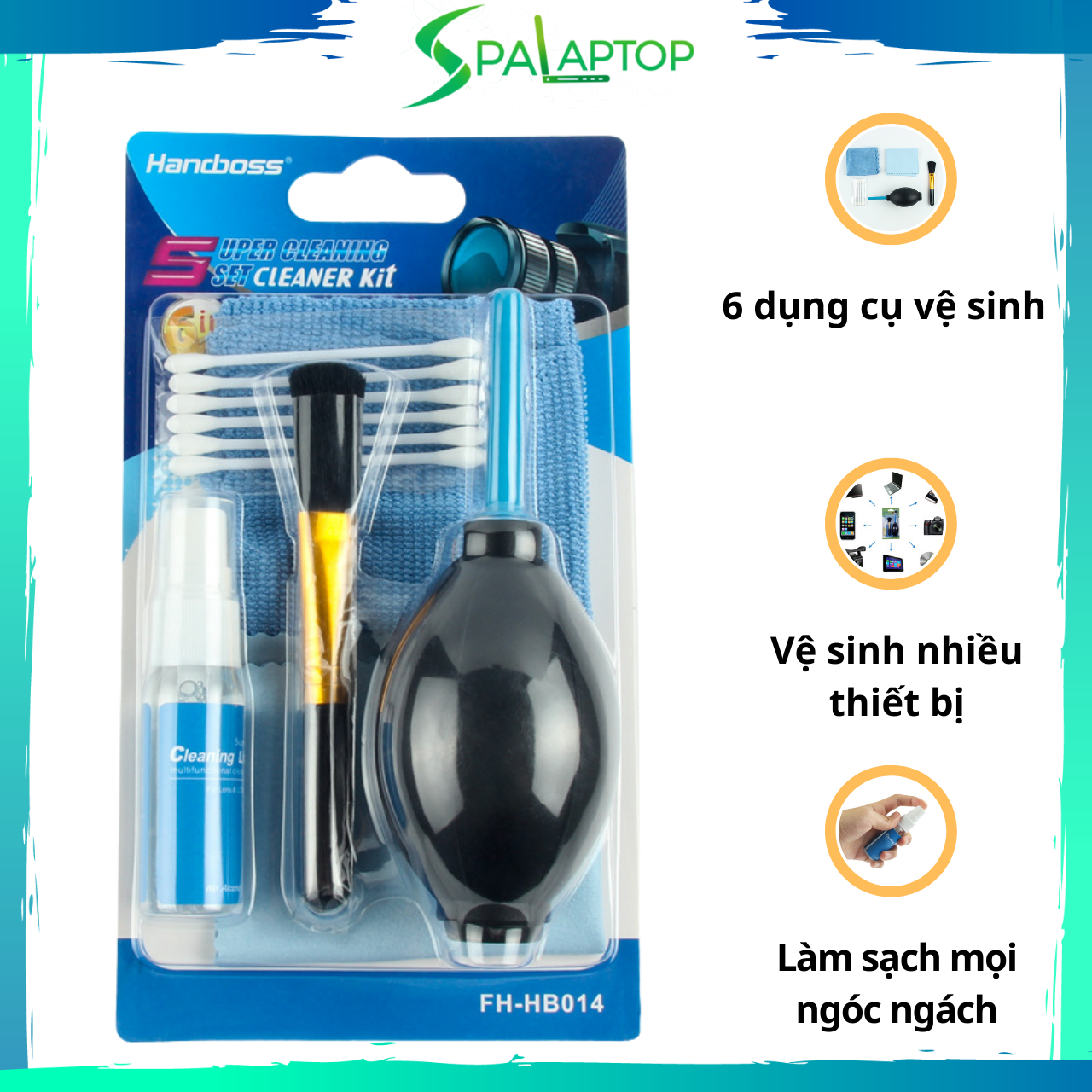 Bộ vệ sinh Laptop 6 món đa năng siêu sạch - Spa Laptop