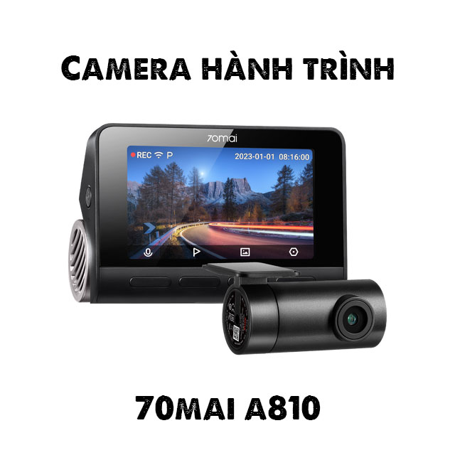 Camera Hành Trình 70mai A810 Ghi Hình Đồng Thời 2 Kênh Trước Sau Chất Lượng 4K UHD HDR (Phiên Bản Qu