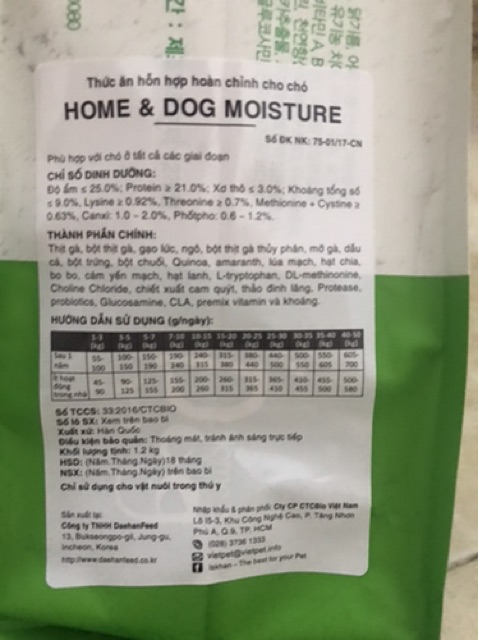 HCMThức ăn cho chó hạt mềm Home&dog Moisture