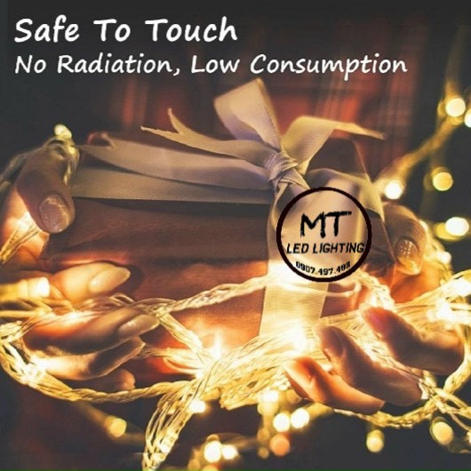 Đèn led dây vàng ko chớp trang trí noel ~8 m