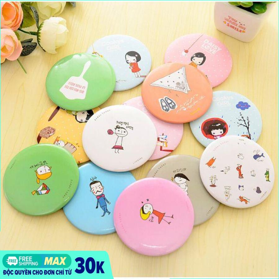 Gương trang điểm mini cầm tay tiện dụng (Hình ngẫu nhiên)