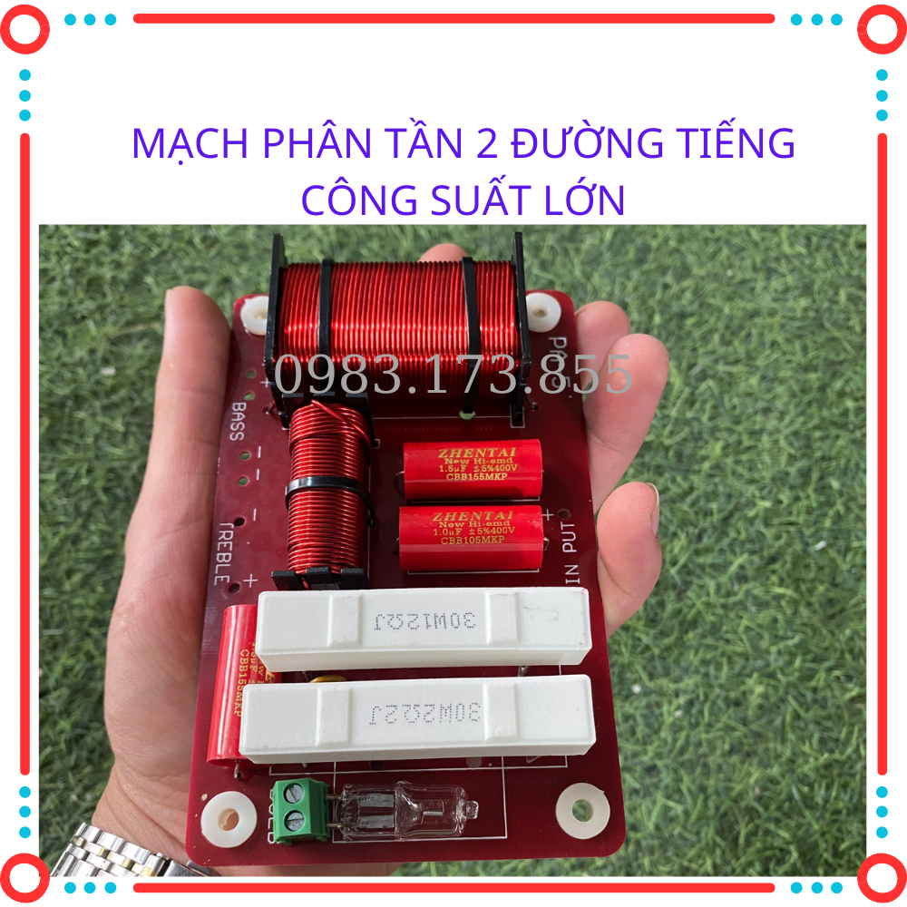 MẠCH PHÂN TẦN 2 ĐƯỜNG TIẾNG NHẬP KHẨU CAO CẤP DÙNG CHO LOA BASS 25,30,40(Gía 1 chiếc)