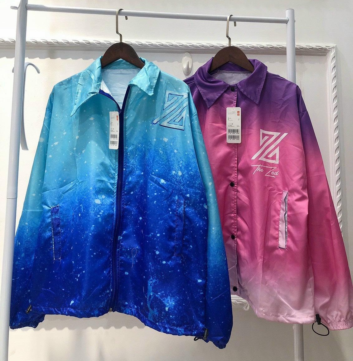 [HCM]Áo Khoác Dù Phối Màu Loang Vải Mero Unisex  Freesize  65kg