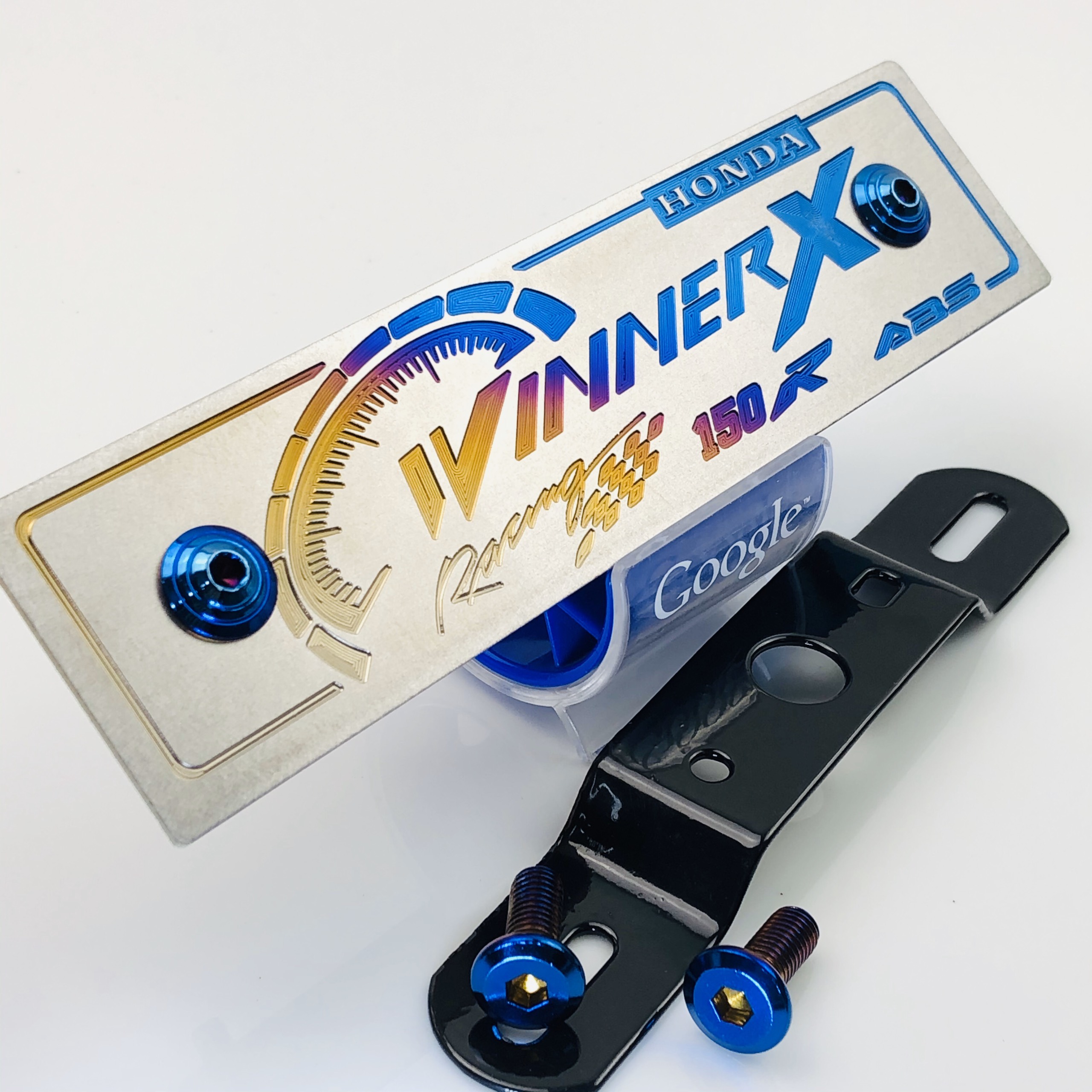 Bảng tên titan WINNER X titan 100% gắn cho các đời xe winnerX TẶNG pát gắn bảng tên winnerX và ốc gắn bảng tên titan 6l2 (Racing Mall)