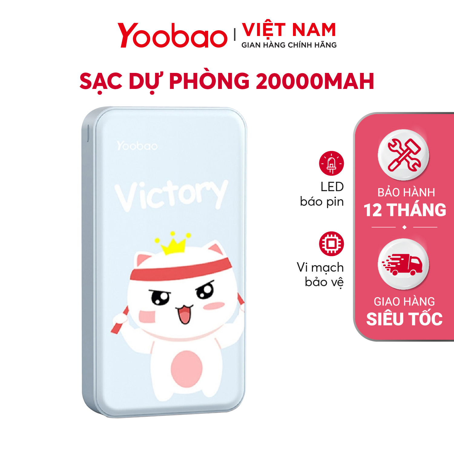 Sạc dự phòng 20000mAh Yoobao S8 PLUS Tặng kèm túi đựng PIN - Hàng phân phối chính hãng - Bảo hành 12 tháng