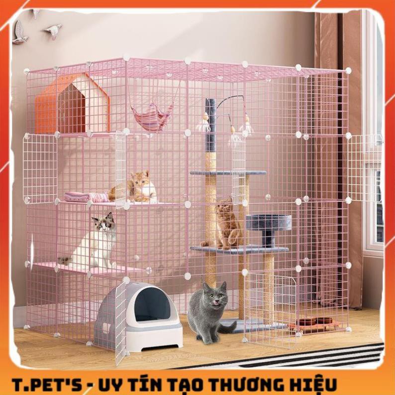 [HCM][Màu Hồng]-Tấm lưới ghép chuồng cho pet yêu (tặng kèm chốt)