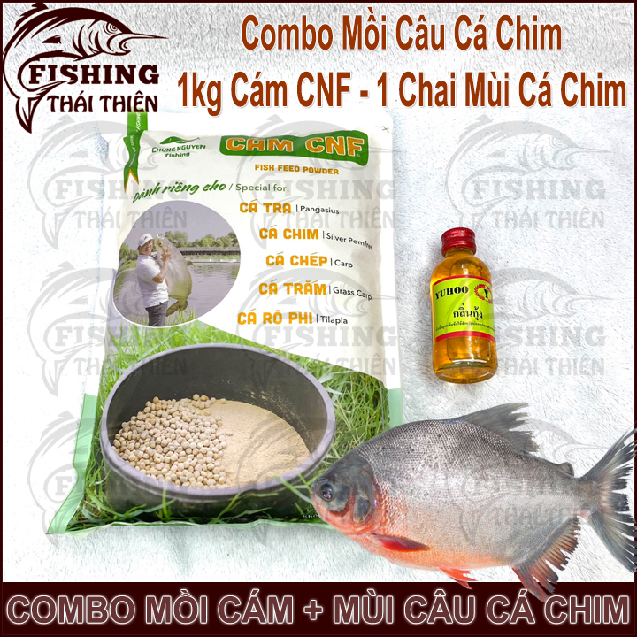 Combo 1kg Cám CNF, 1 Chai Tinh Mùi Thái Lan Chuyên Câu Cá Chim Sông, Hồ Dịch Vụ