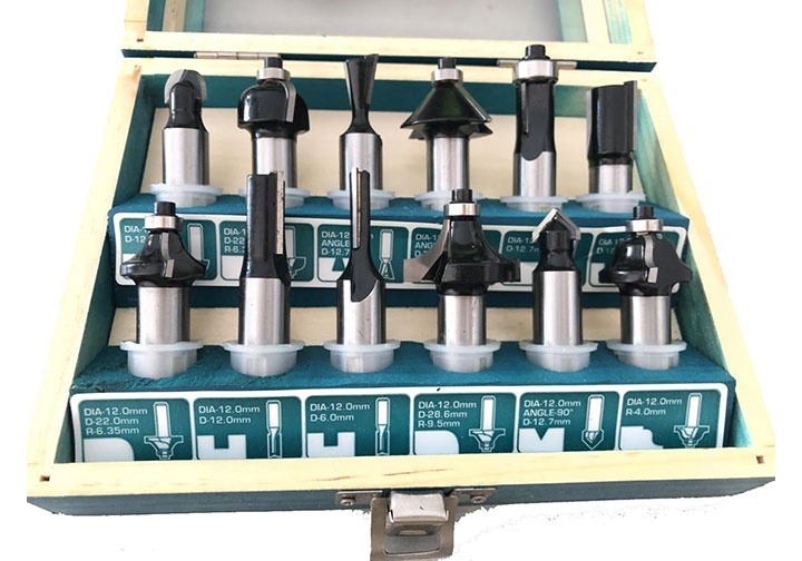 [HCM]BỘ 12 MŨI PHAY GỖ (6.3MM) TACSR0104121