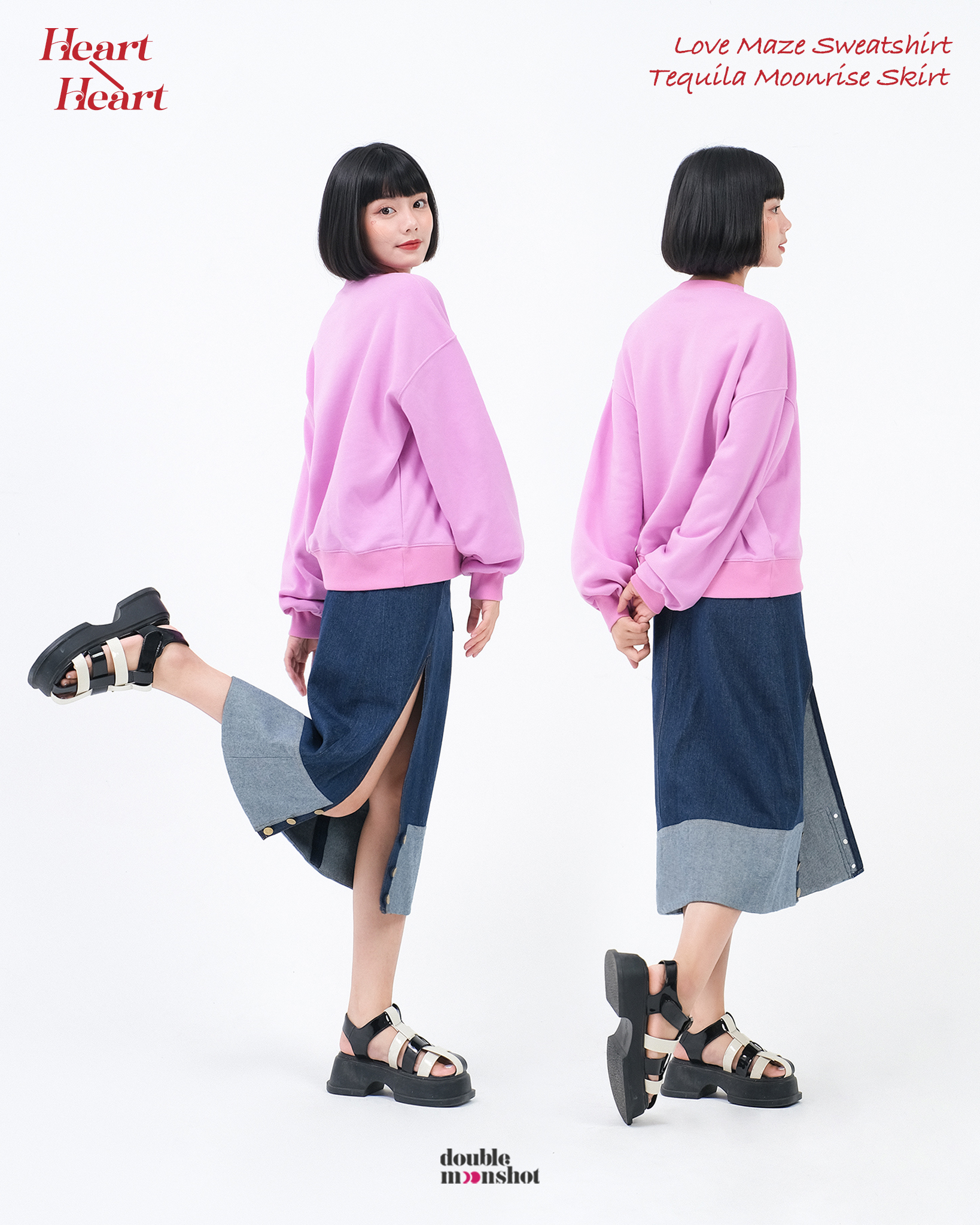 Double Moonshot - Áo Sweater Love Maze thêu