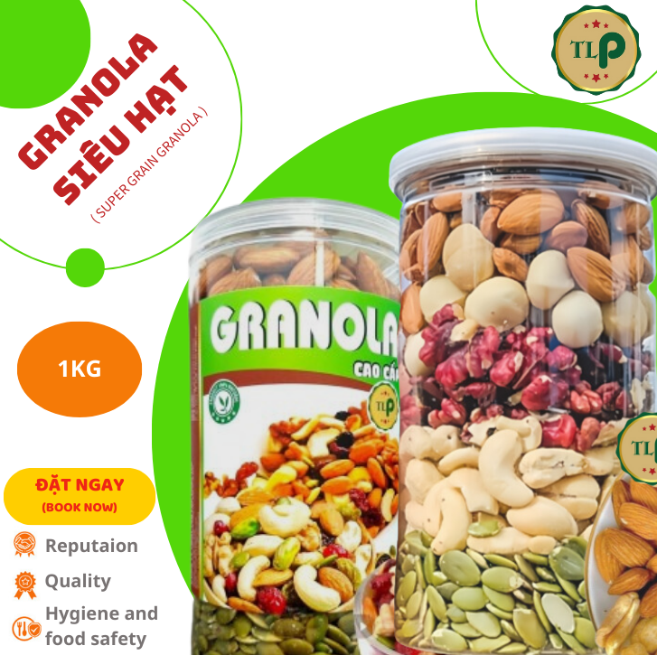 Siêu hạt dinh dưỡng mix 5 loại hạt tân lộc phát 1kg - combo 2 hũ 500g