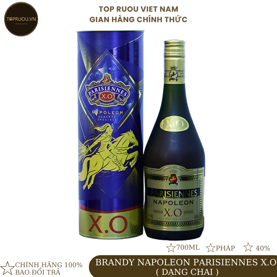 Rượu brandy xo napoleon xo dạng chai 700ml