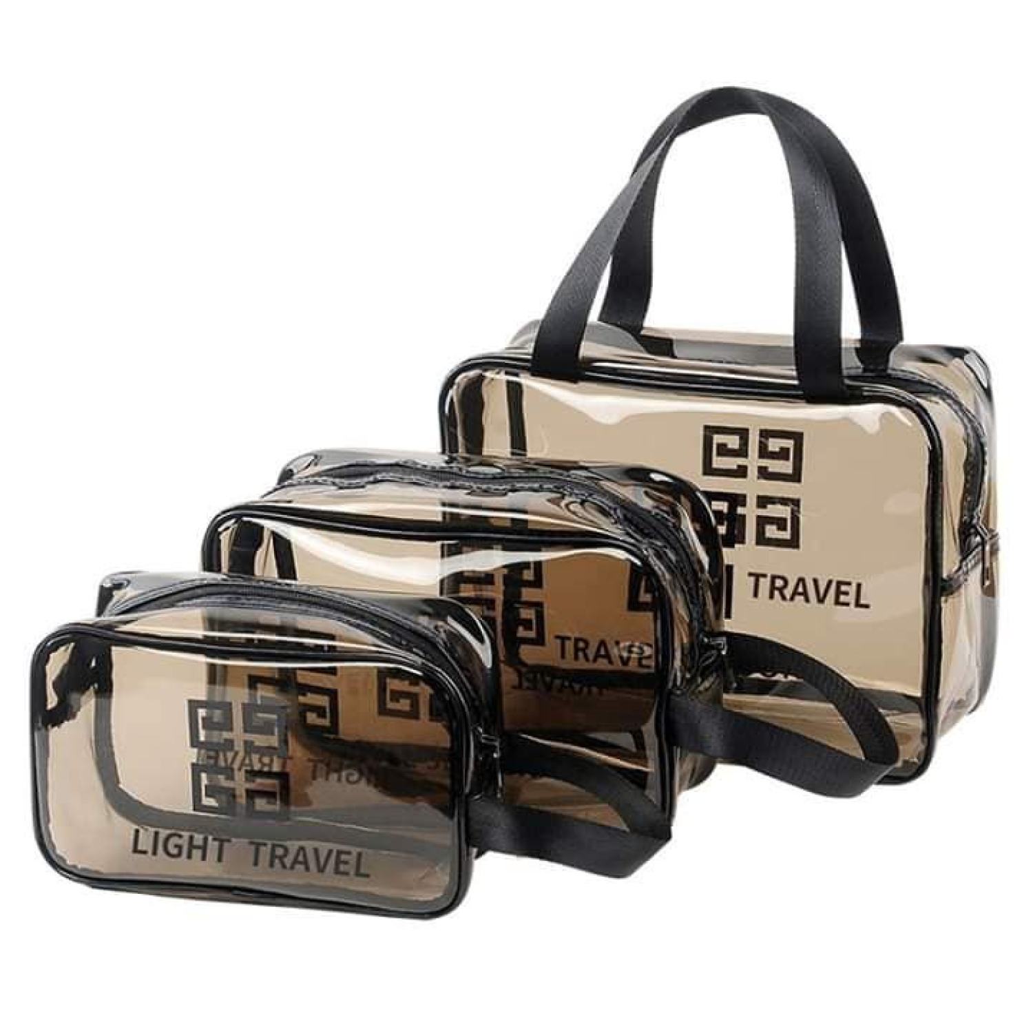 Set 3 túi nhựa trong suốt travel đựng đồ đa năng ,đựng mỹ phẩm,đồ dùng cá nhân