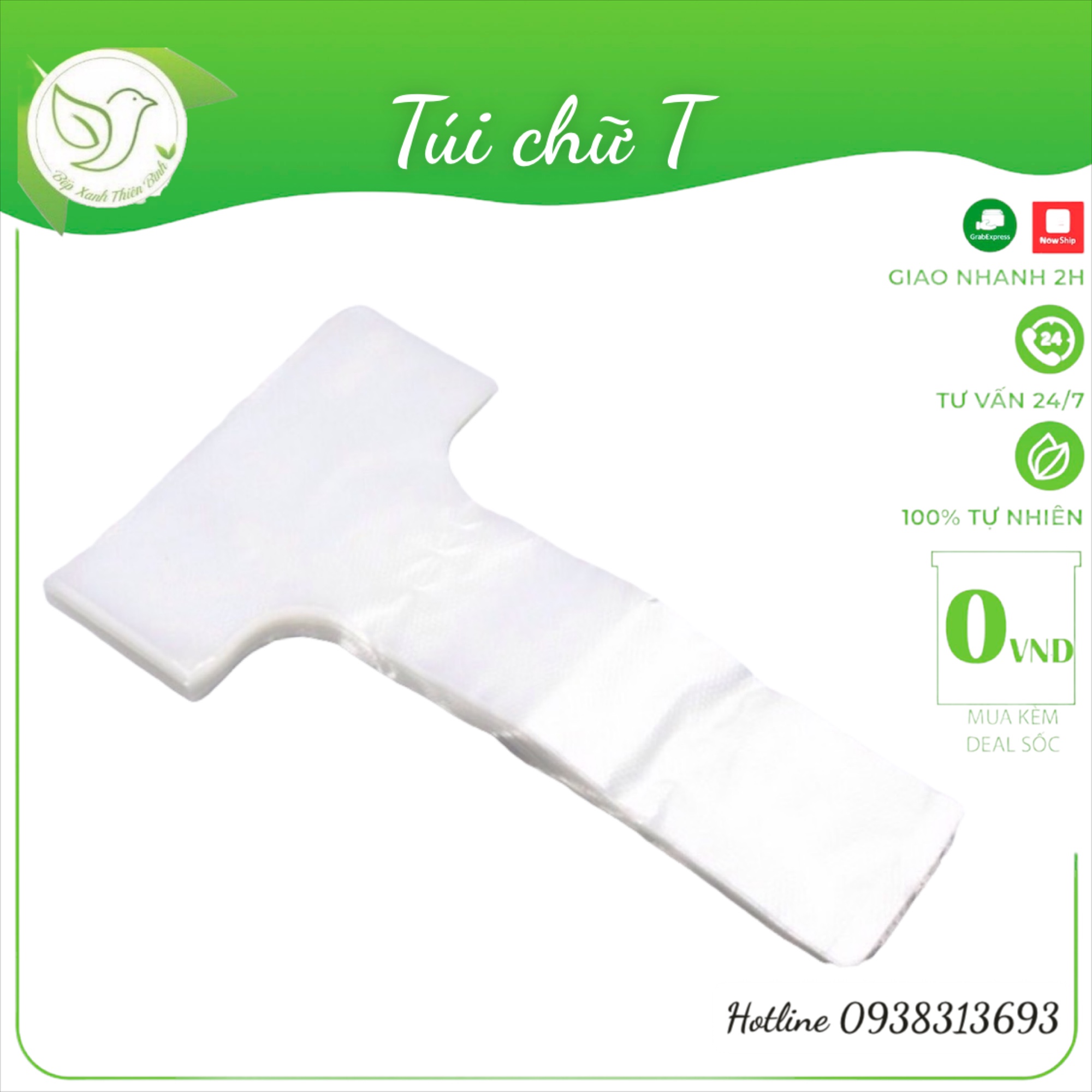 Túi chữ T, túi đựng trà sữa cà phê mang đi - 500gr