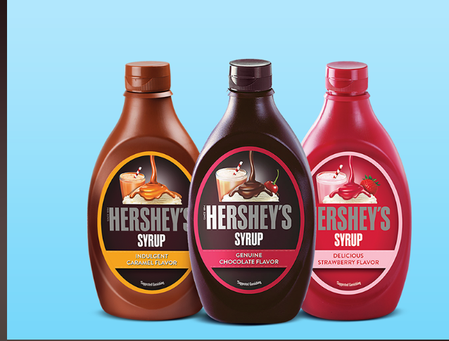 Xốt hershey's chai nhỏ 680g usa vị socola, dâu, caramel