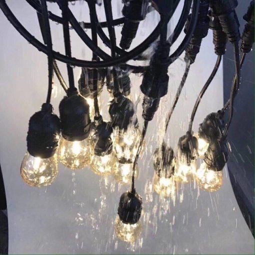 Dây đuôi đèn trang trí ngoài trời 5m 10 đui, chống nước, lõi đồng chất lượng (N007)
