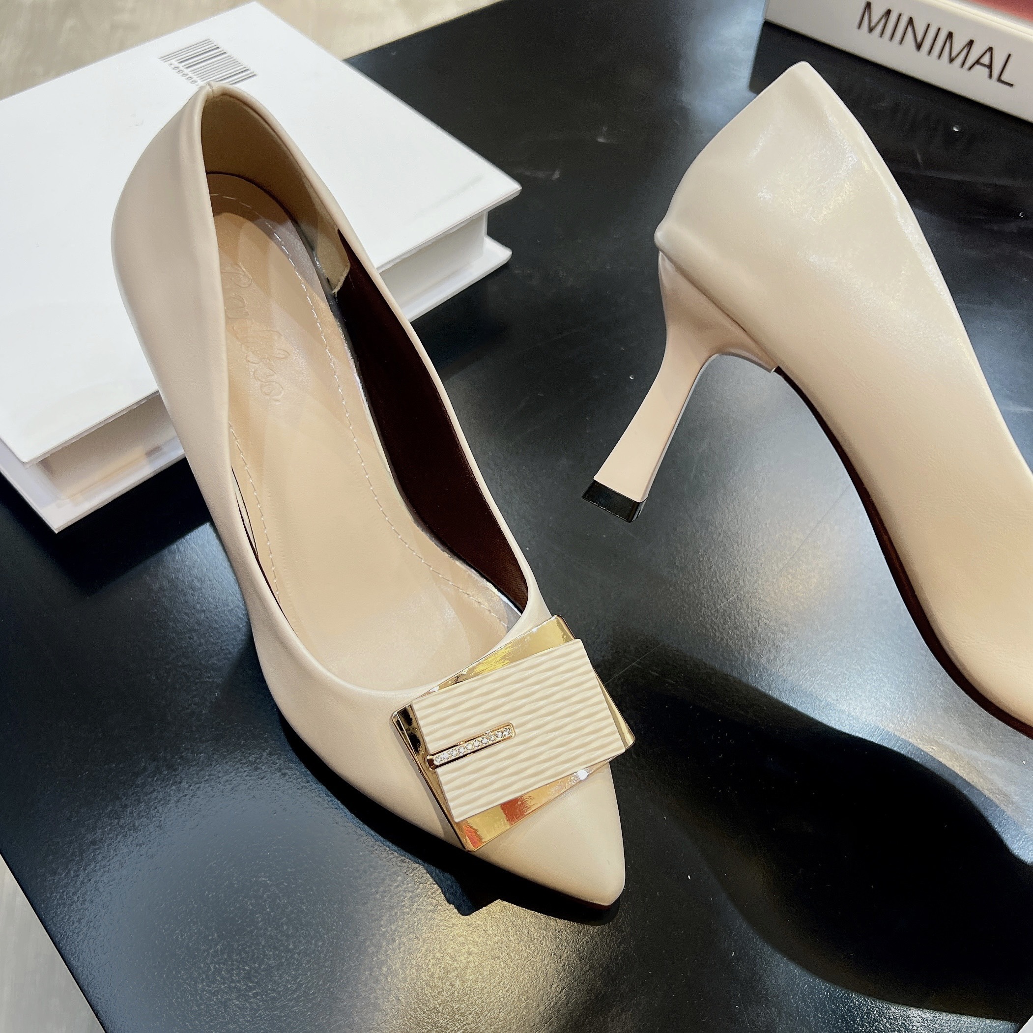 Pointed-Toe High Heels Feminine Doll Shoes 5cm and 7cm High Nha Beo Ma Shoes Caogot88 - 3