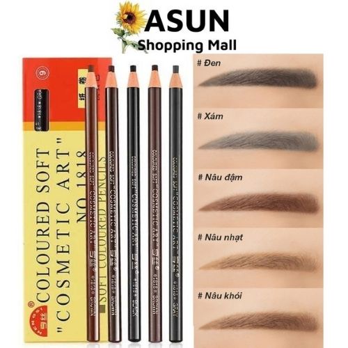 Chì Xé Kẻ Chân Mày Cao Cấp Chống Trôi Chống Thấm Cosmetic Art Eyebrow Pencil