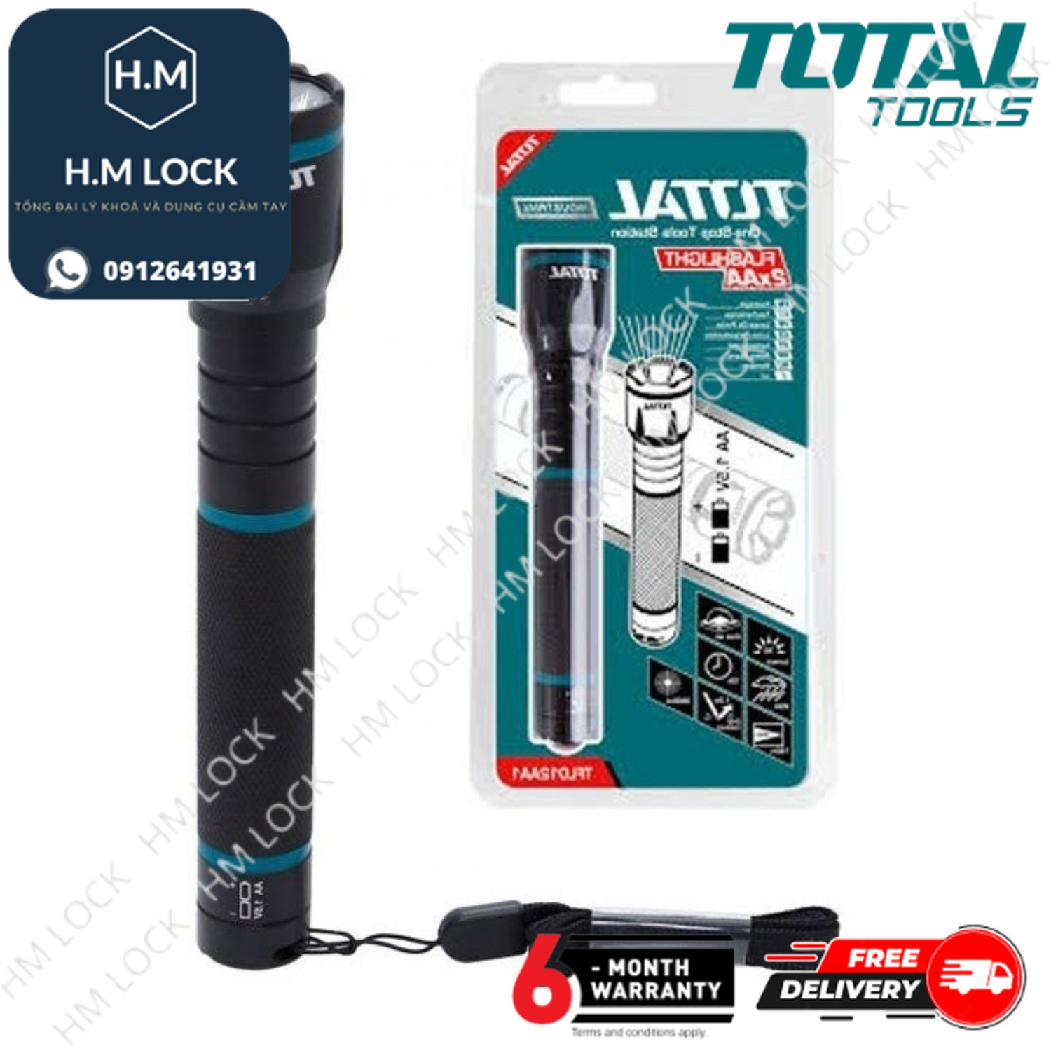 1w đèn pin total - hàng chính hãng - tfl012aa1 - hm lock