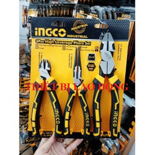 Bộ 3 kìm răng, cắt và nhọn cao cấp ingco hkhlps2832