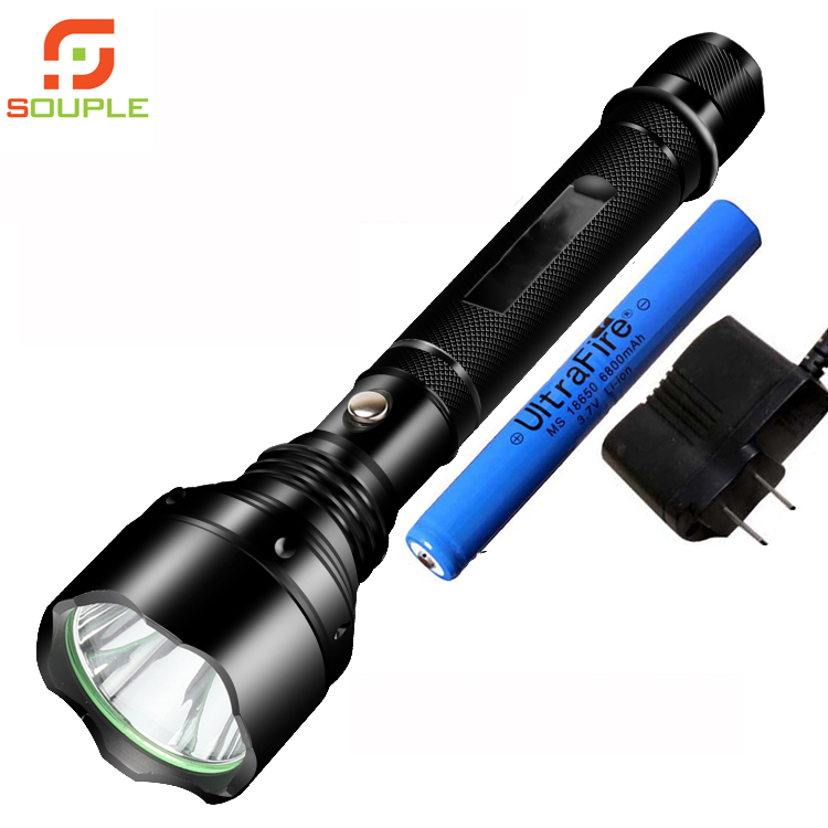 Đèn pin cầm tay siêu sáng chiếu xa 500m cao cấp, hợp kim nhôm siêu bền, chống nước, dung lượng pin lớn - hàng chính hãng.
