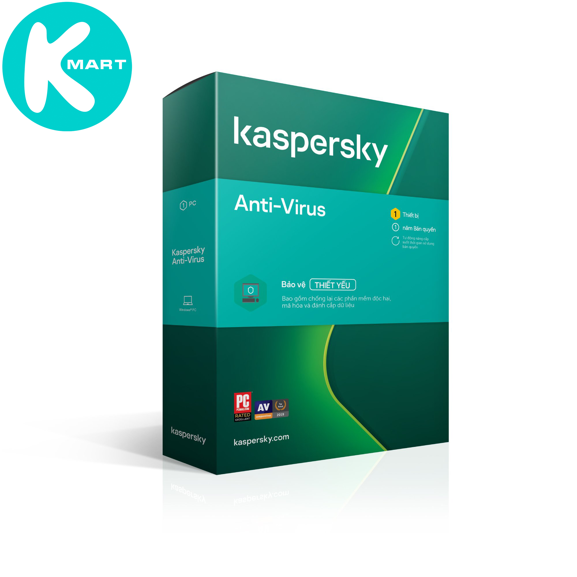Phần mềm diệt Virus Kaspersky Antivirus 1PC máy tính - Hàng Chính Hãng