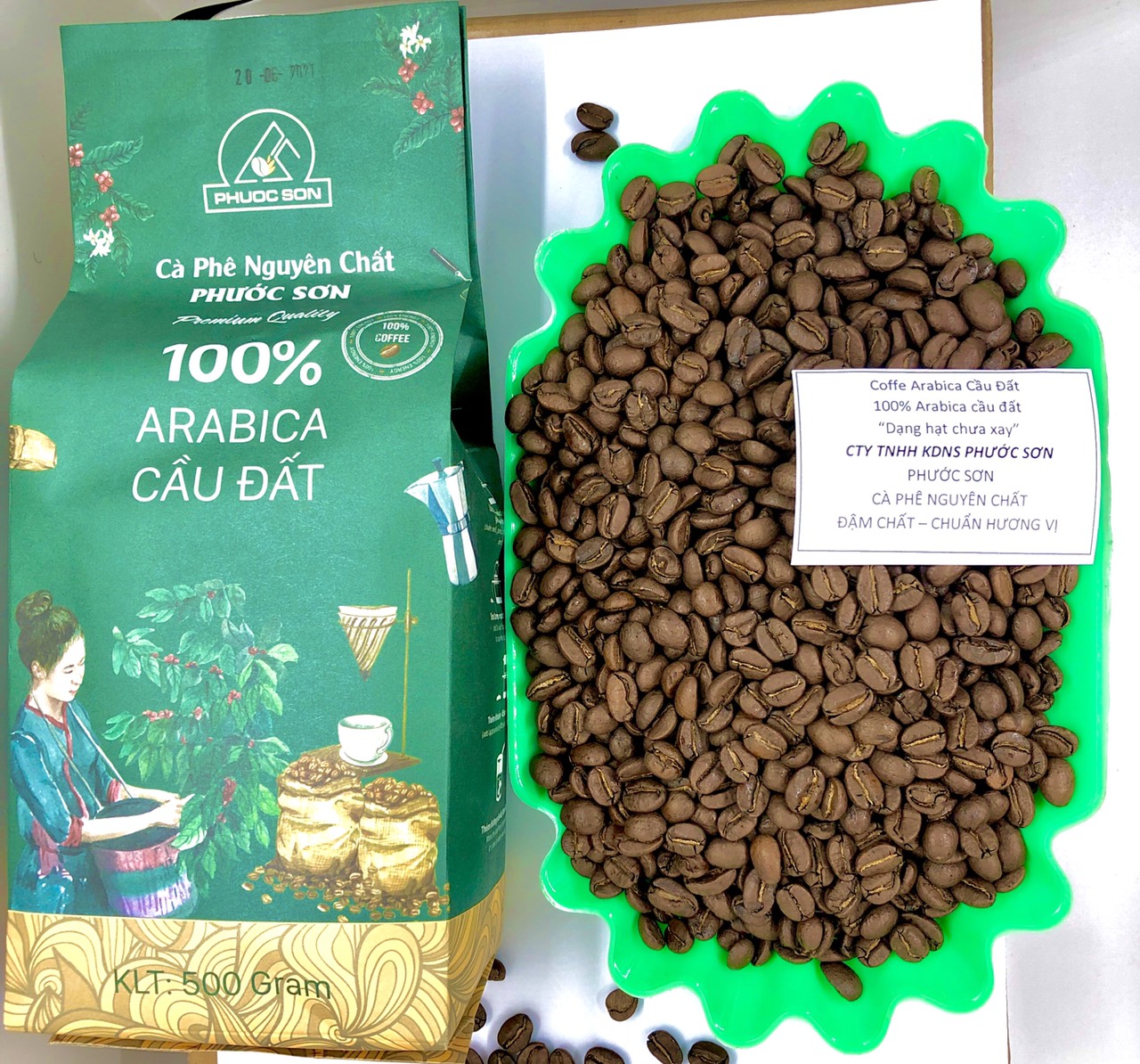 Cà phê hạt cầu đất 500g nông sản sạch lâm đồng