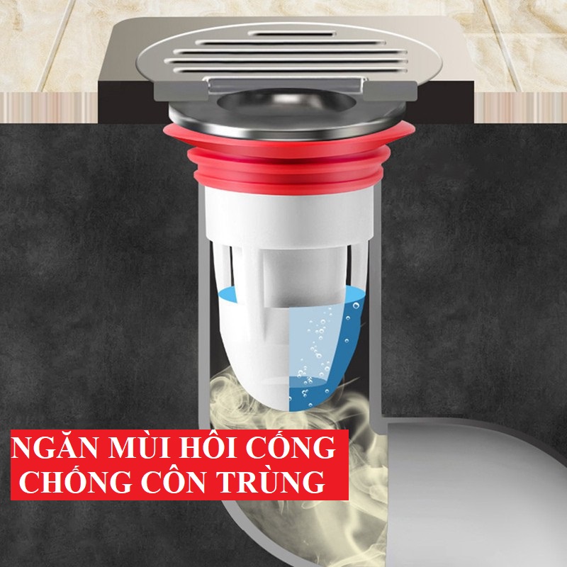 Nắp Ngăn Mùi Hôi Cống Nhà Tắm, Nhà Vệ Sinh - Nút Đậy Cống Thoát Nước Ngăn Mùi Hôi Thoát Sàn, Côn Trùng