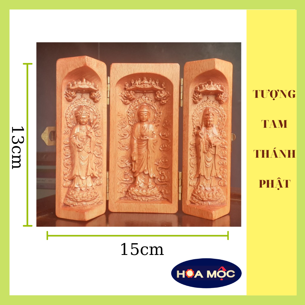[HCM]Tượng Tây Phương Tam Thánh {Hoa Mộc} bằng gỗ-màu nâu cao 15cm PHẬT A DI ĐÀ - BỒ TÁT ĐẠI THẾ CHÍ - QUAN ÂM BỒ TÁT. TƯỢNG QUÀ TẶNG TƯỢNG TRANG TRÍ ĐỂ BÀN LÀM VIỆC