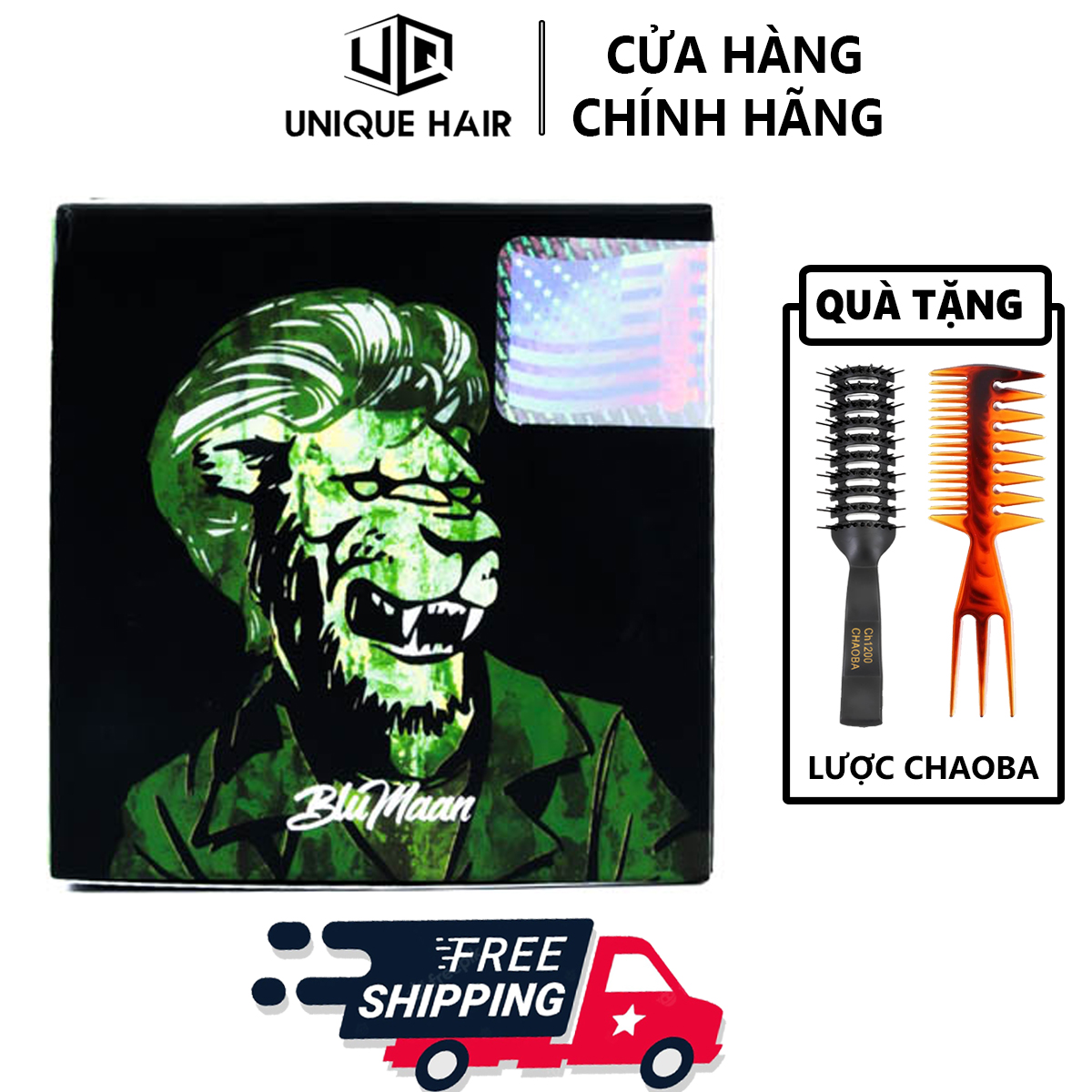 [Chính Hãng] Sáp vuốt tóc Blumaan Monarch Matte Paste sư tử 74ml I Tặng lược Chaobao