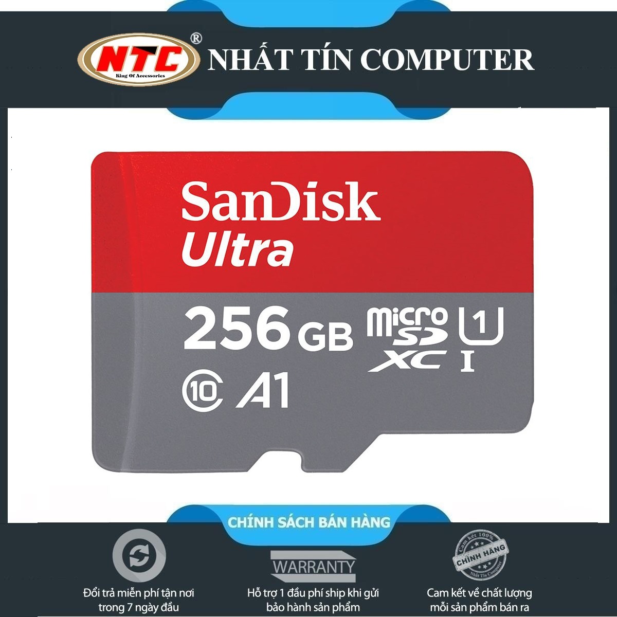 Thẻ nhớ MicroSDXC SanDisk Ultra A1 256GB Class 10 U1 150MB/s No Adapter Nhất Tín Computer