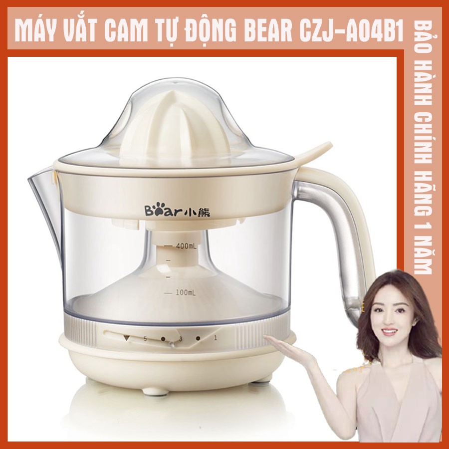 Máy vắt cam tự động đa năng bear czj-a04b1 - máy vắt ép nước chanh, cam, quýt - công suất 30w - bảo hành chính hãng