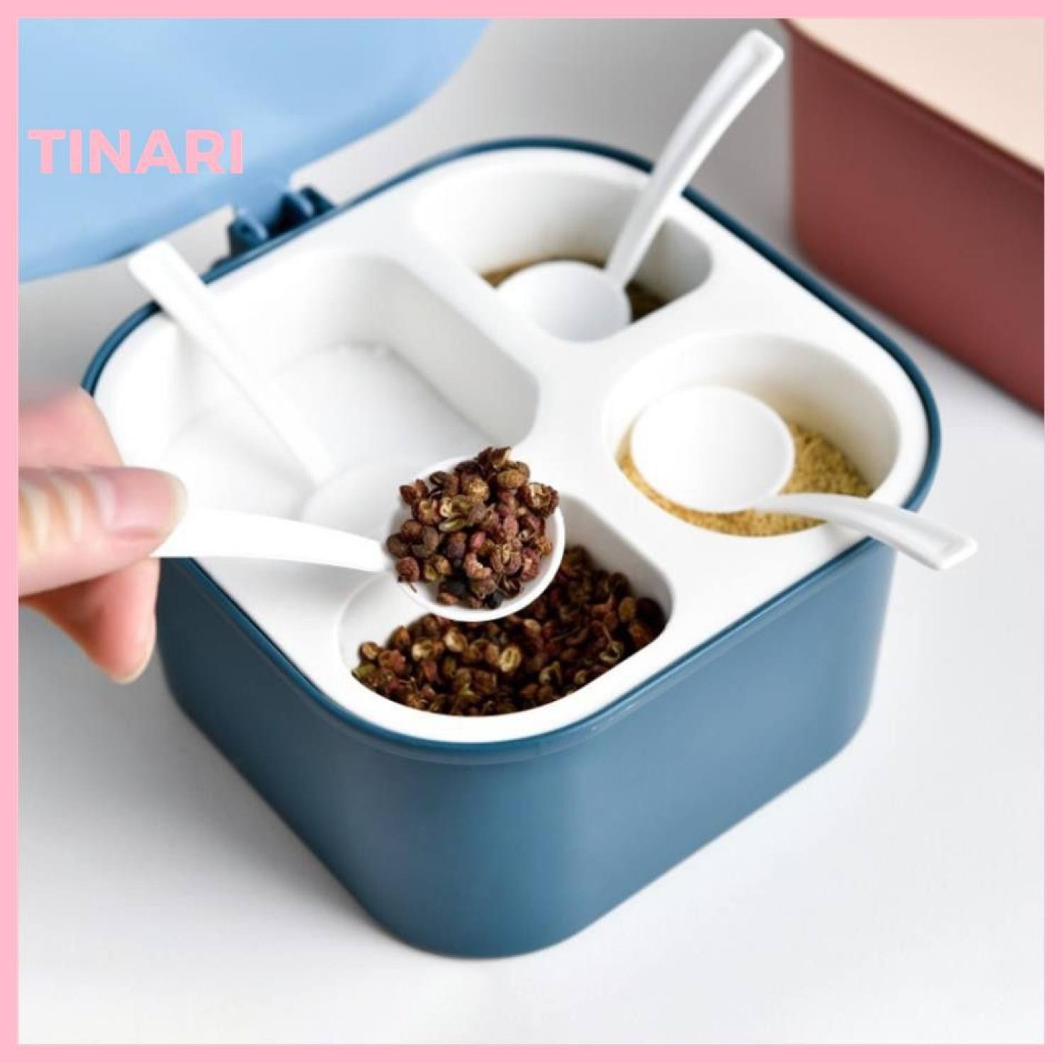 Khay đựng gia vị 4 ngăn tiện lợi