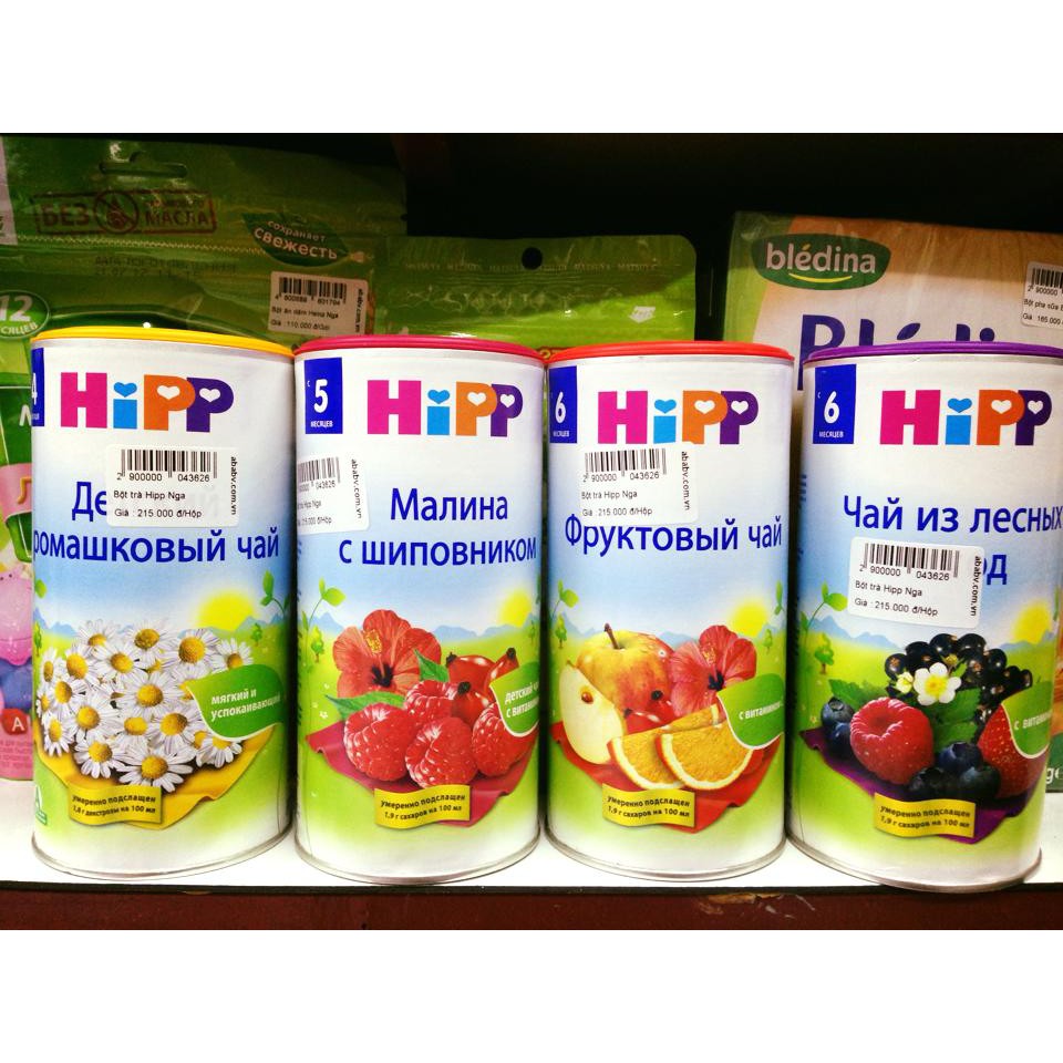 Trà hipp nga cho bé 4 tháng hộp 200g