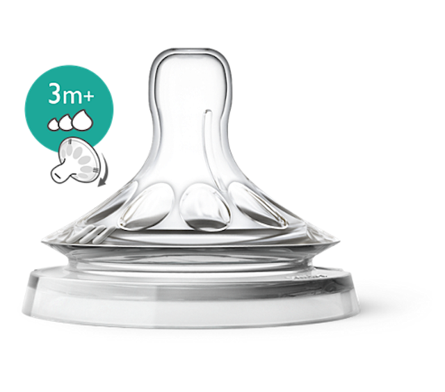 Núm ti thay bình sữa Philips AVENT Natural số 3 điều chỉnh [ 3 tháng +]