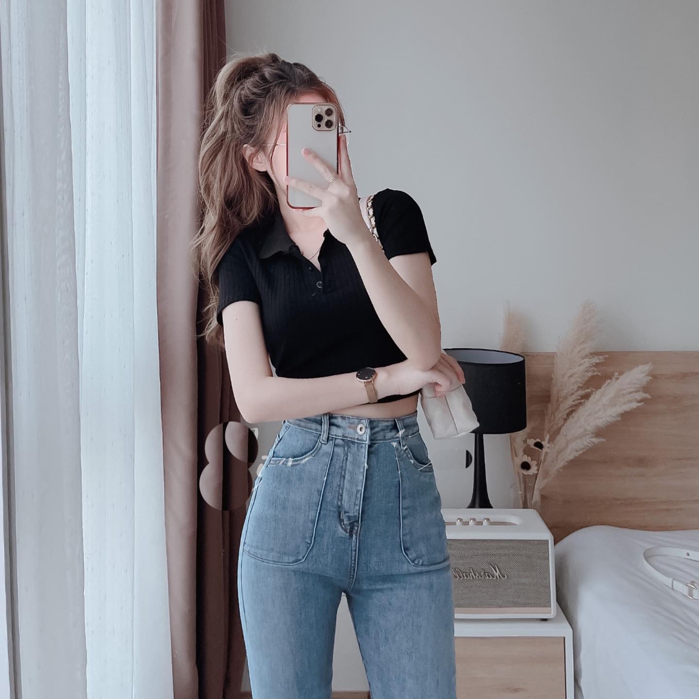 QUẦN SKINNY JEANS GIÃN DÀI NỮ LƯNG CAO 2 TÚI BO TRƯỚC MÀU XANH NHẠT XANH ĐẬM CHẤT BÒ GIÃN CAO CẤP HADI VÚT BAY THỜI TRANG HOT HIT