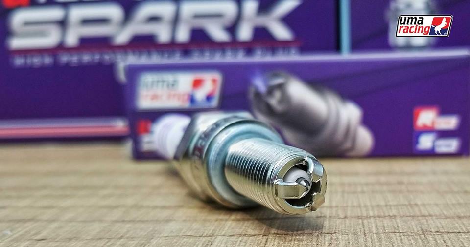 Bugi Bạch Kim 3 chấu UMA RACING chân dài HONDA, YAMAHA