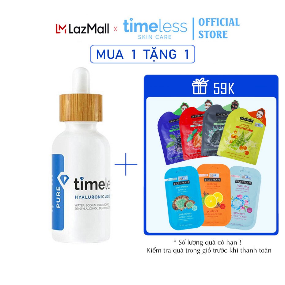 Tinh Chất Dưỡng Ẩm & Cấp Nước Timeless Hyaluronic Acid Pure Serum