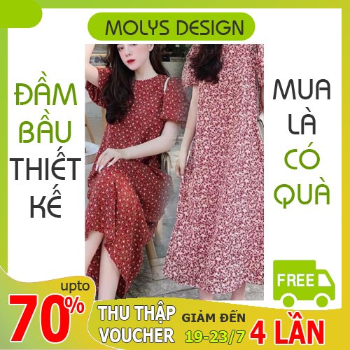 Váy bầu thời trang hè 2021 thiết kế freesize từ 40 đến 70kg MF6635