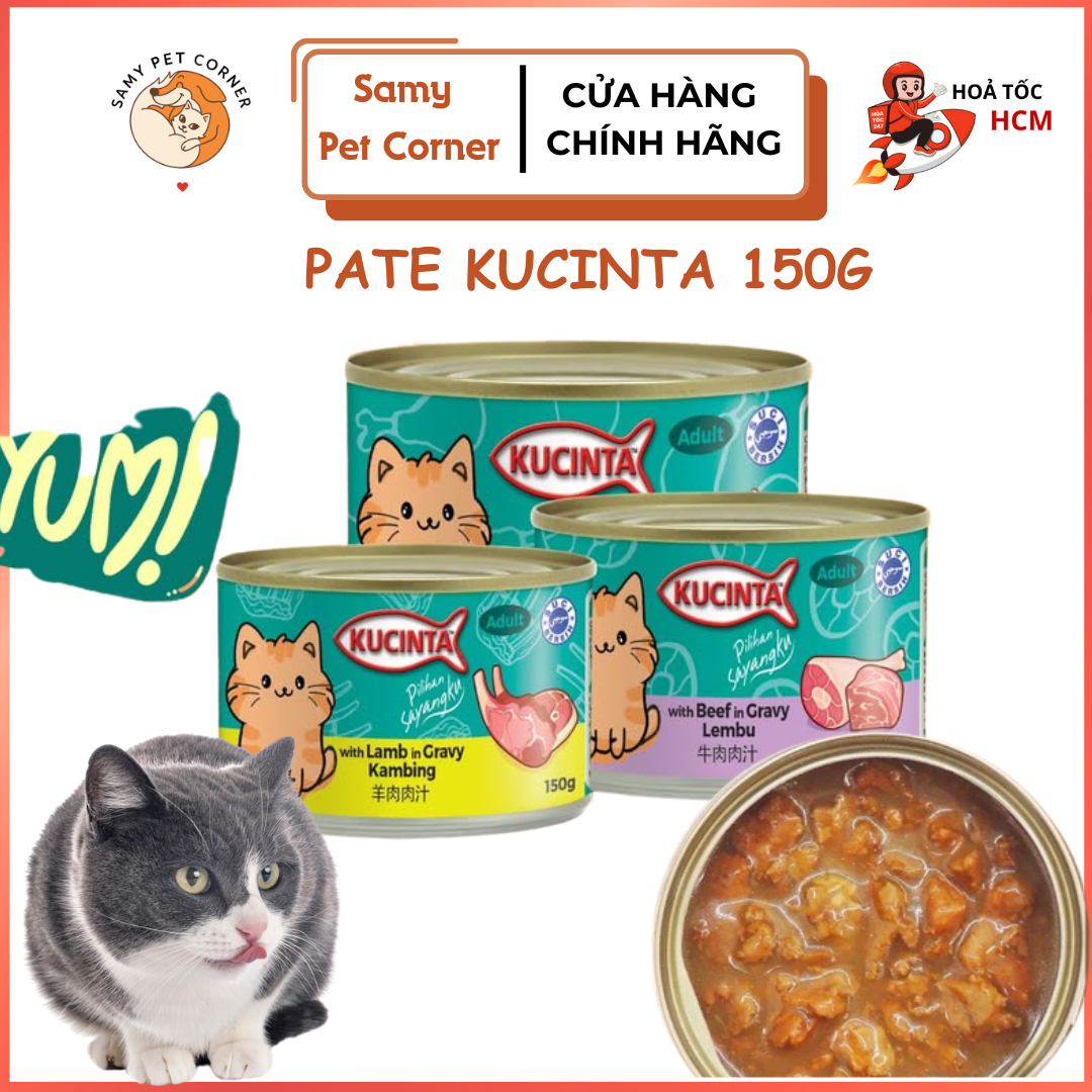 Pate lon Kucinta 150g | Pate cho mèo | Pate Kucinta chính hãng | Thức ăn cho mèo | Đồ ăn cho mèo