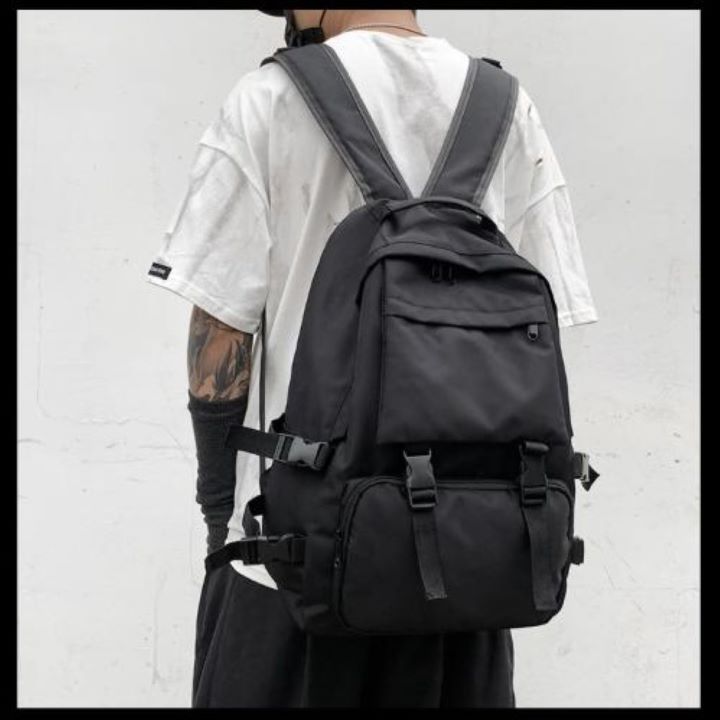 BALO thời trang, balo nam nữ ULZZANG BASIC B10 trẻ trung, năng động, chống nước (2 khoá nhựa đen song song).Mua 2 giảm 10%, follow shop giảm 30k