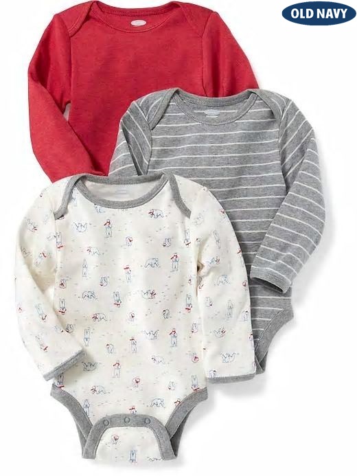 Áo liền quần bé trai old navy 3-6 tháng - pack 3 cái - hàng mỹ