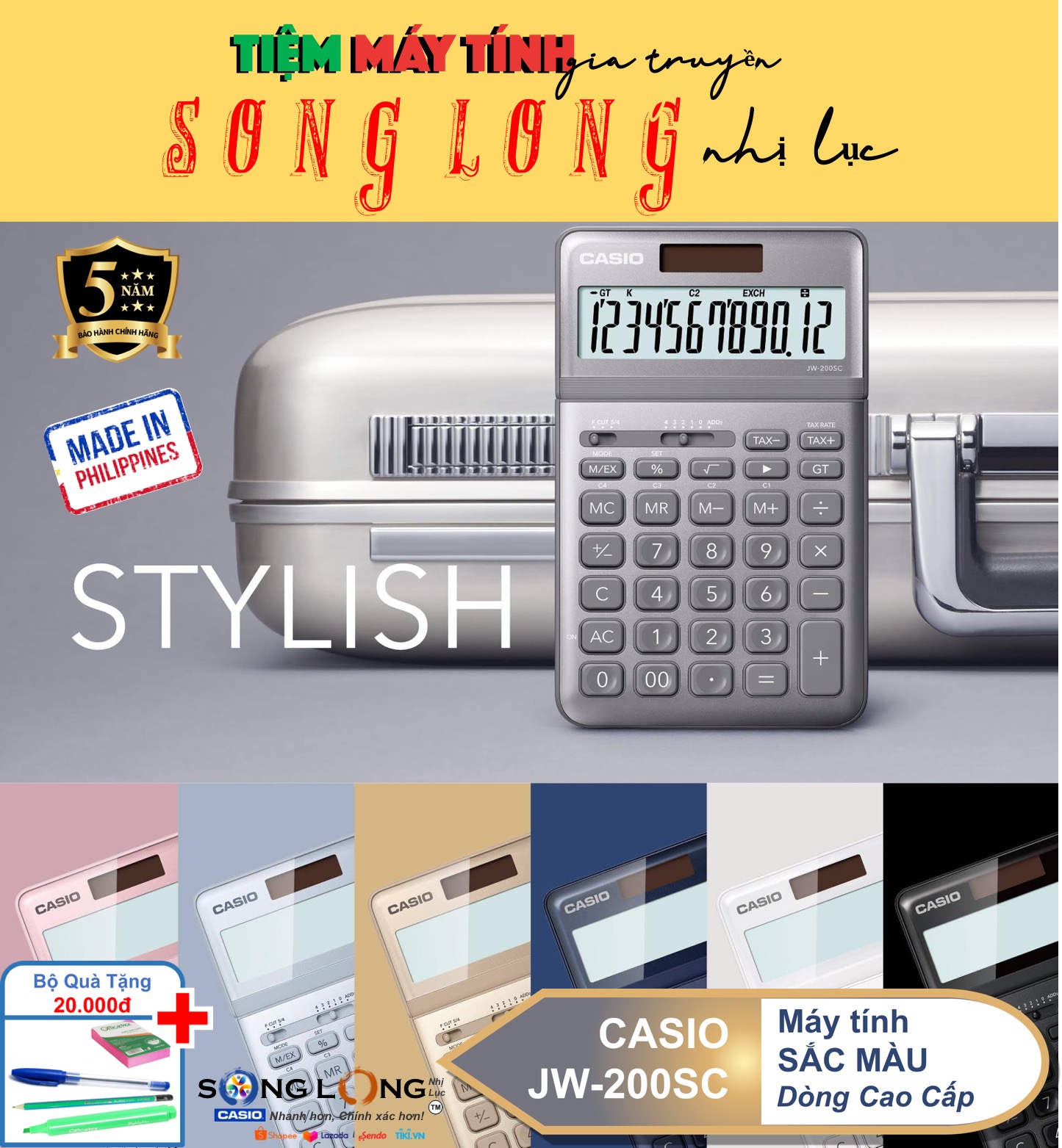 Máy tính để bàn sắc màu casio jw-200sc – “phong cách của tôi!”- máy tính casio – nhập khẩu philippines