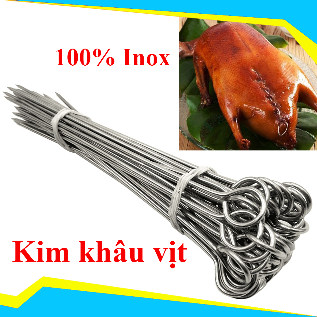 Kim khâu vịt inox, xiên khâu bụng vịt quay lạng sơn, vịt quay bắc kinh không gỉ