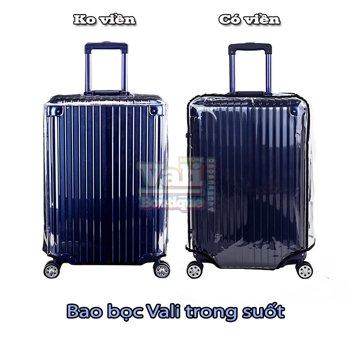 Túi bọc Vali nhựa dẻo dày dặn trong suốt cao cấp - Bao bọc Vali nhựa PVC trong suốt chống nước - có viền - không viền - đủ size (tham khảo size bao bọc ở phần mô tả sản phẩm)