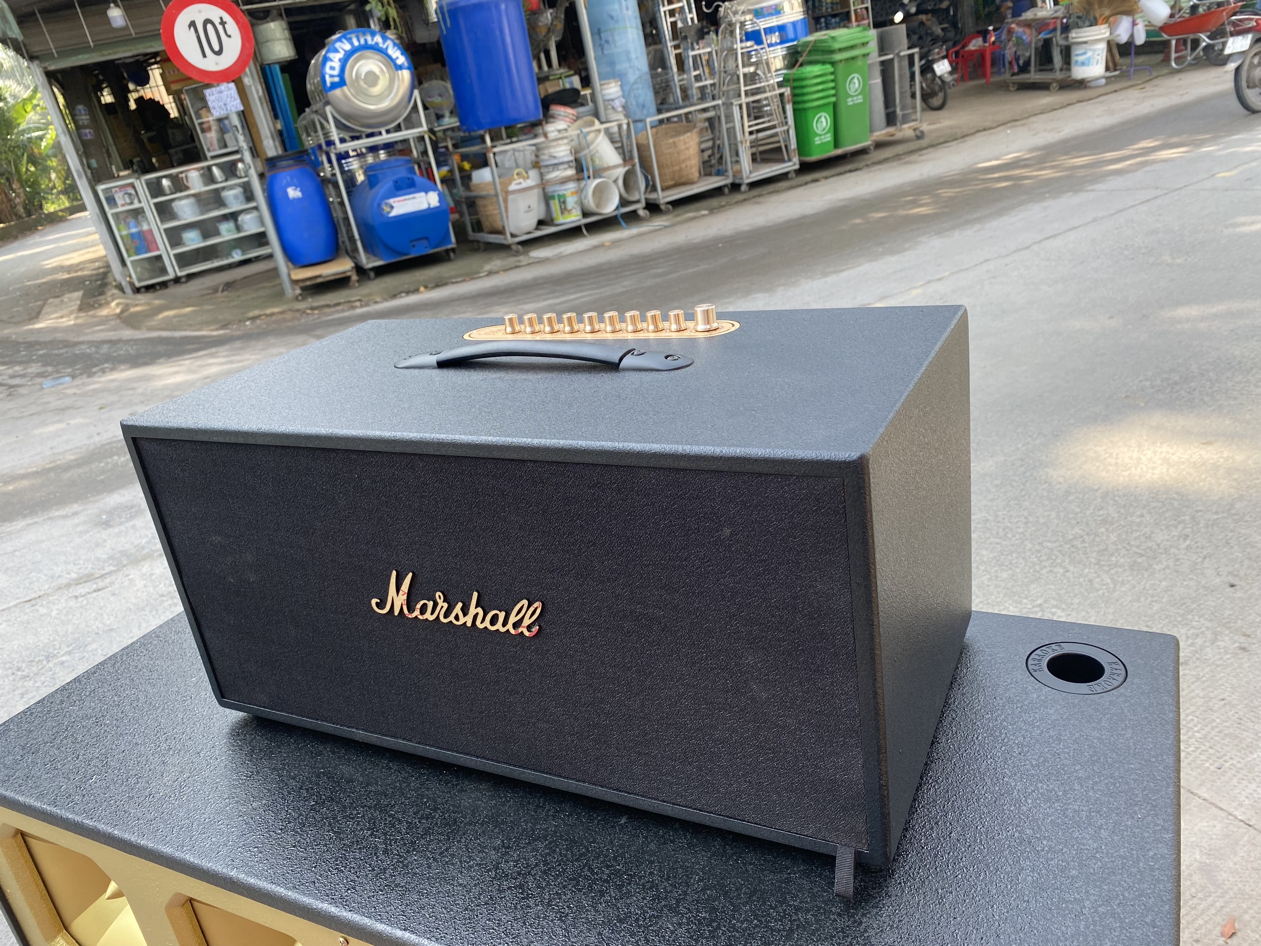 VỎ THÙNG LOA XÁCH TAY MINI 16 ĐÔI - LƯỚI VẢI