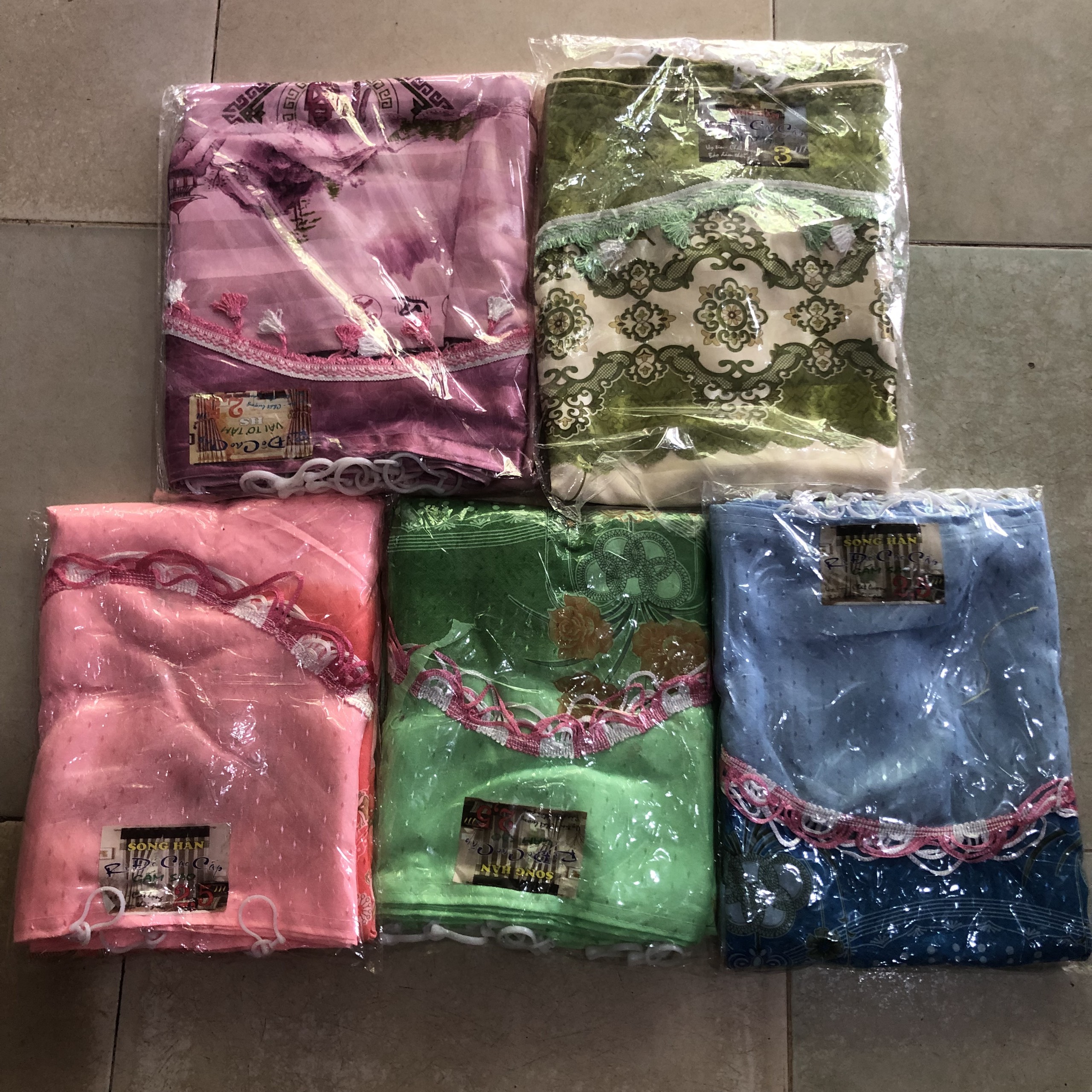 Rèm Vải Gấm cao cấp Rèm ngăn phòng , Ri đô ngăn giường ngủ rộng Giá Sỉ