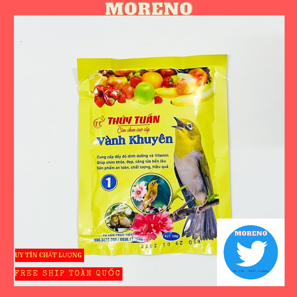 Cám chim vành khuyên Thúy Tuấn số 1 cao cấp 100gram MORENO - Cám khuyên Thúy Tuấn cao cấp giá rẻ