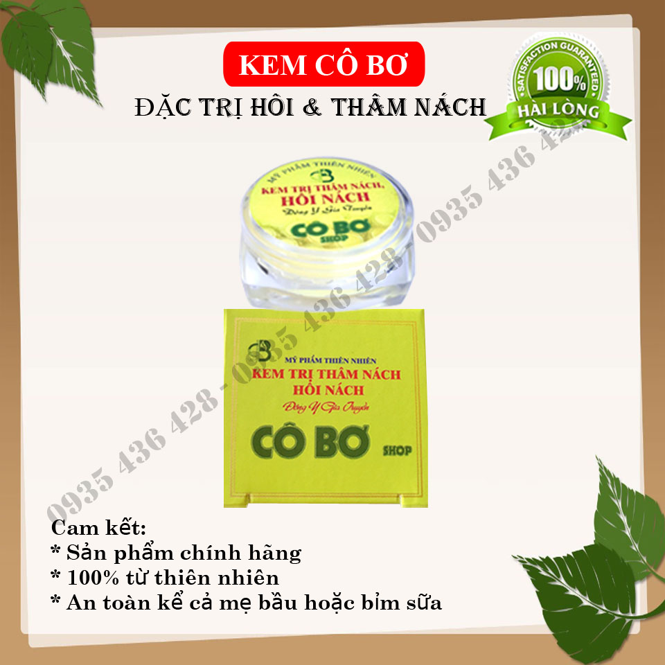 [CHÍNH HÃNG] KEM CÔ BƠ KHỬ THÂM NÁCH HÔI NÁCH - BAY MÙI HÔI, SÁNG MỊN DA TRONG 1 LIỆU TRÌNH